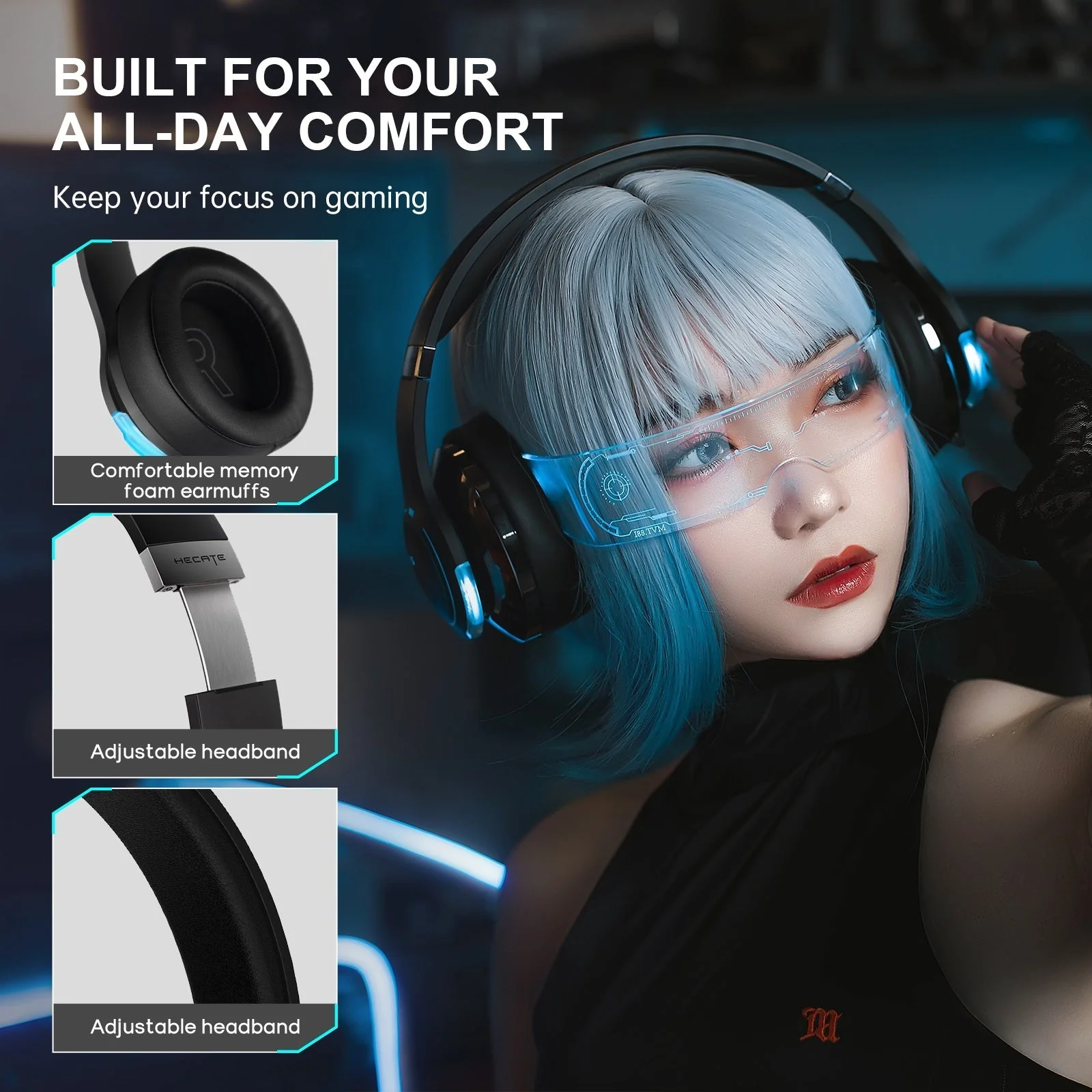 G5BT Gaming Headset Low Latency Bluetooth Gaming Headset - Image 6